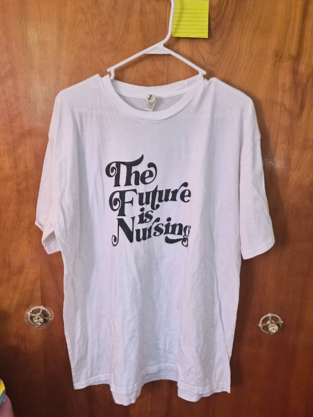 The Future Is Nursing Graphic T-Shirt White Unisex Size 2X